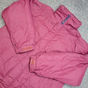 Spiewak Jacket Mens Large Red Insulated Parka Snap Zip Up Chore Water Resistant